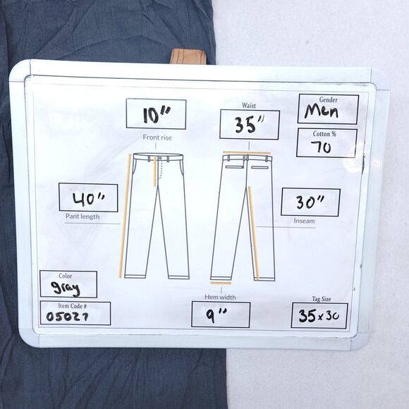 Banana Republic Casual Button Zip Medium Wash Chino Pants Mens Size 35/30 Gray - Picture 6 of 7